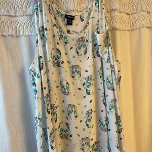 Torrid floral skull sleeveless blouse